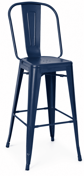 כיסא בר תעשייתי כחול כהה דגם TOX
